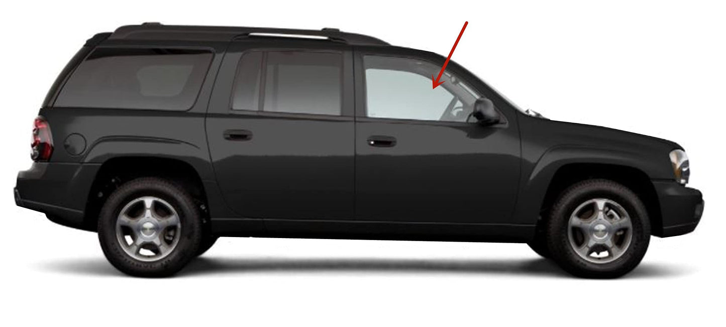 Passenger Right Side Front Door Window Door Glass Compatible with Chevrolet Trailblazer 2002-2005 / Trailblazer LT 2006-2009 / Trailblazer LS 2006-2007/ Trailblazer EXT 2002-2006