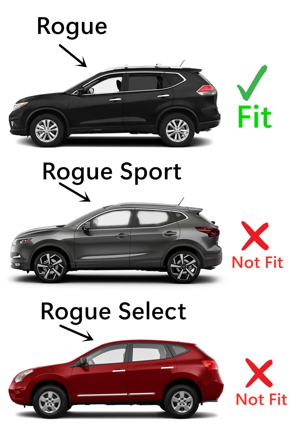 Heated Back Tailgate Window Back Glass Compatible with Nissan Rogue 2014-2020 Models (Not For Rogue Sport or Rogue Select)