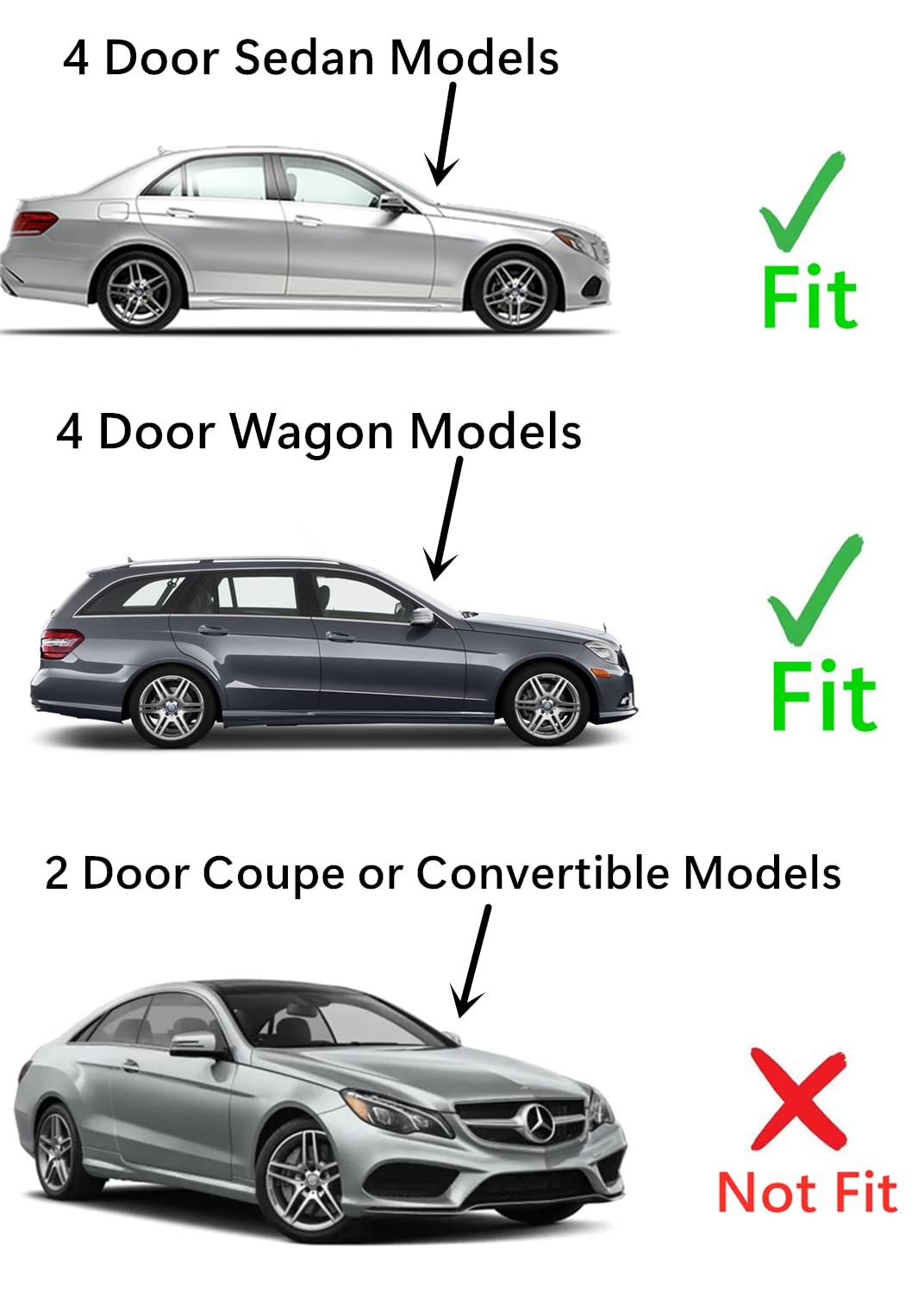 Tempered Passenger Right Side Front Door Window Door Glass Compatible with Mercedes Benz E250/E350/E400/E550/E63AMG 4 Door Sedan/Wagon 2010-2016 Models