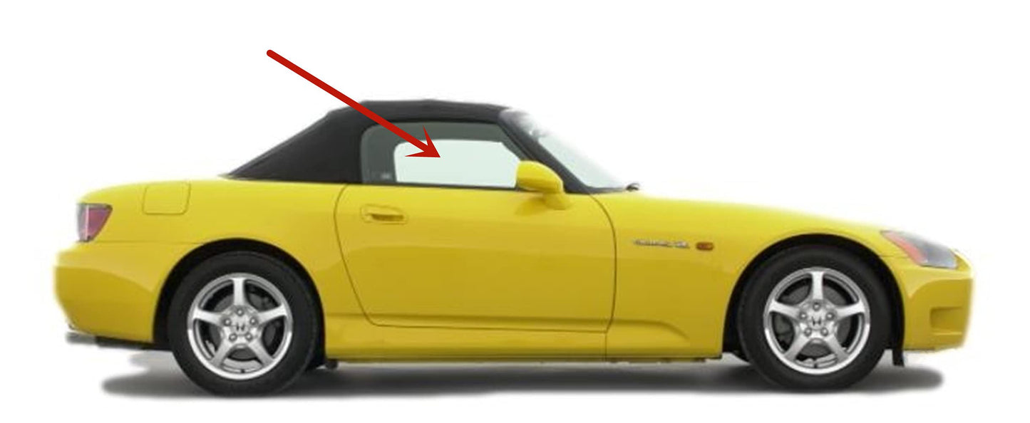 Passenger Right Side Door Window Door Glass Compatible with Honda S2000 2000-2009 Models