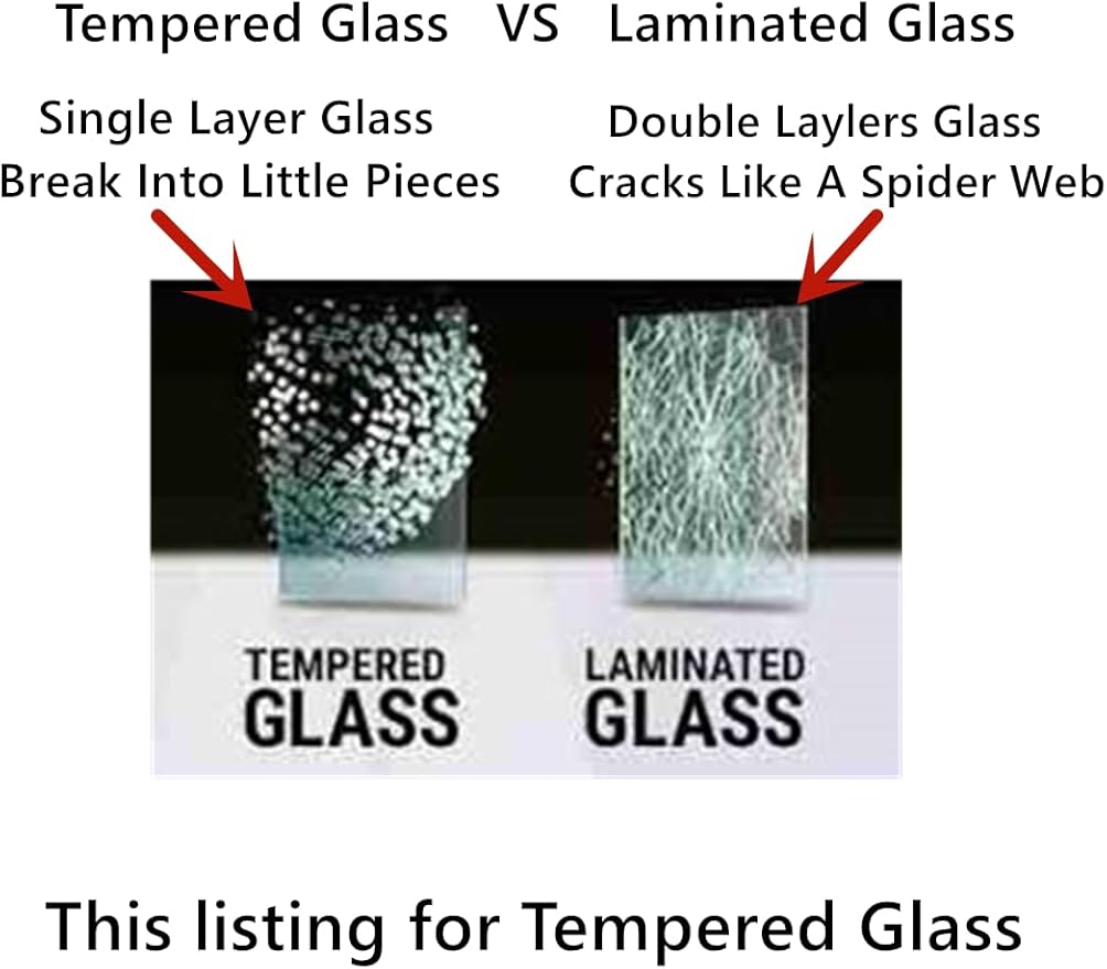 Tempered Driver Left Side Rear Door Window Door Glass Compatible with Volvo S60 4 Door Sedan 2001-2009 Models