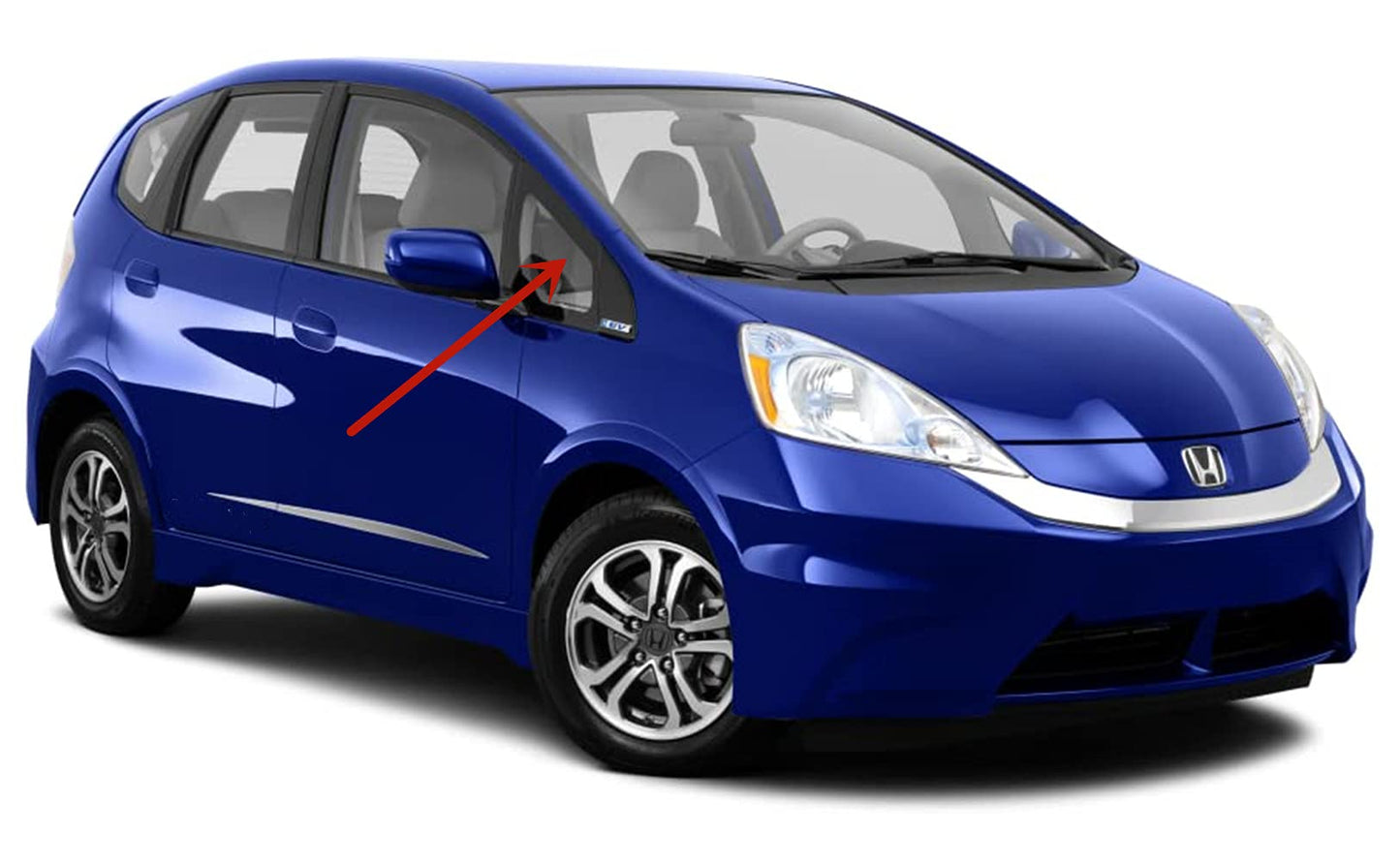 Passenger Right Side Front Vent Window Vent Glass Compatible with Honda Fit / Fit EV 4 Door Hatchback 2009-2014 Models