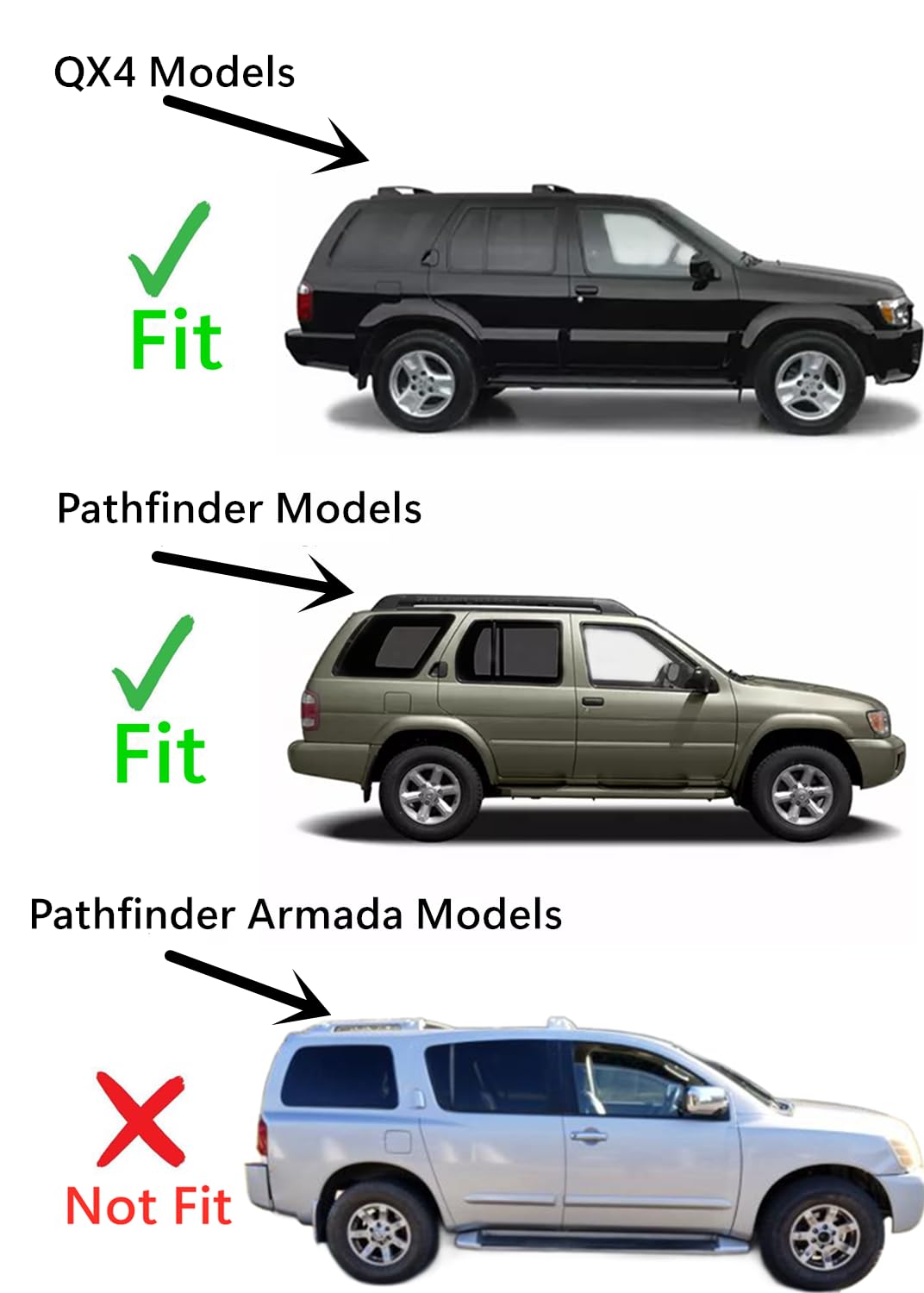 Passenger Right Side Front Door Window Door Glass Compatible with Nissan Pathfinder/Infiniti QX4 1996-2004 Models (Not for Pathfinder Armada)