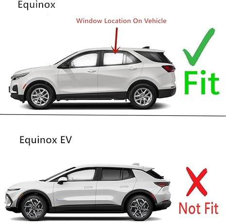 Clear Tempered Driver Left Side Rear Door Window Door Glass Compatible with Chevrolet Equinox 2018-2024 Models