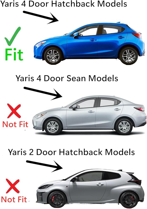 Tempered Driver Left Side Front Door Window Door Glass Compatible with Toyota Yaris 4-Door Hatchback 2020-2021 Models