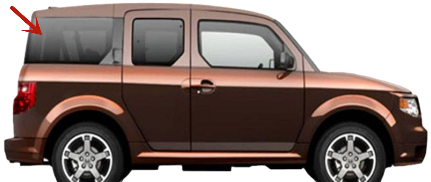Passenger Right Side Rear Quarter Window Quarter Glass Compatible with Honda Element 2003-2011 Models