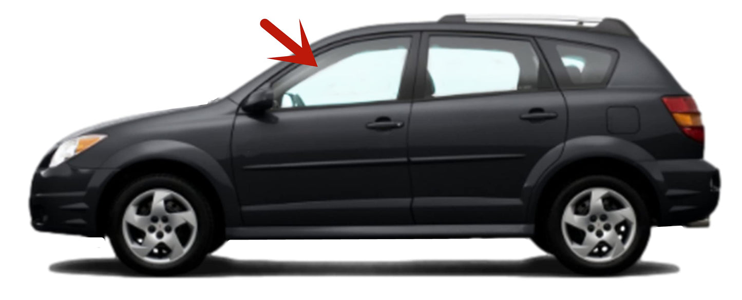 Driver Left Side Front Door Window Door Glass Compatible with Toyota Matrix/Pontiac Vibe 2003-2008 Models