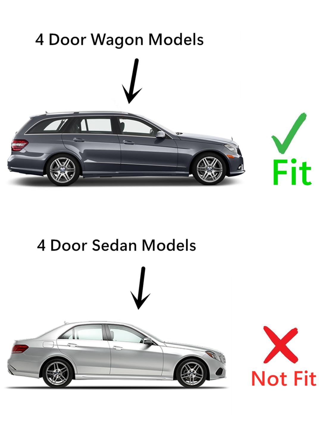 Tempered Passenger Right Side Rear Door Window Door Glass Compatible with Mercedes Benz E350 E63AMG 4 Door Wagon 2011-2017 Models