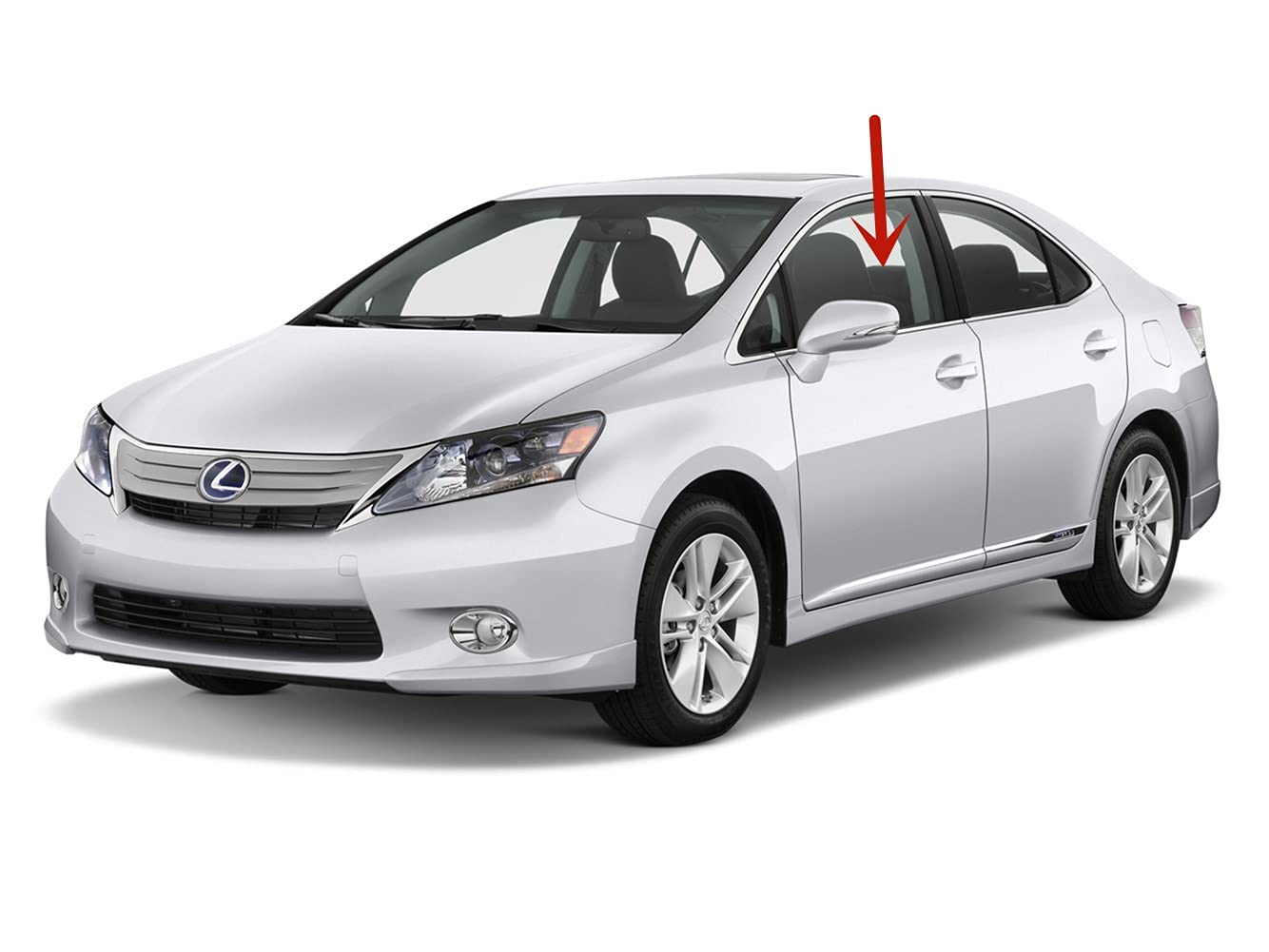 Driver Left Side Front Door Window Door Glass Compatible with Lexus HS250h 2010-2012 Models