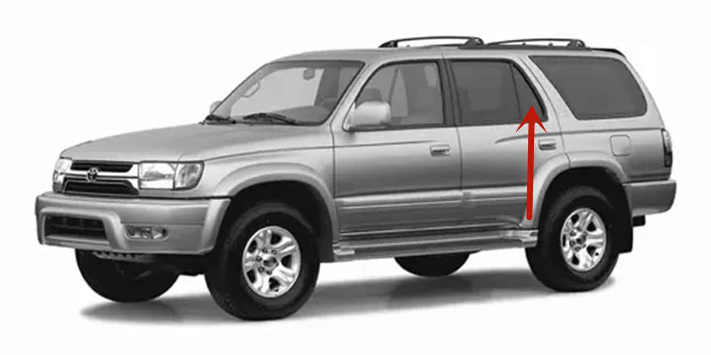 Driver Left Side Rear Vent Window Vent Glass Compatible with Toyota 4Runner 1996-2002 Models