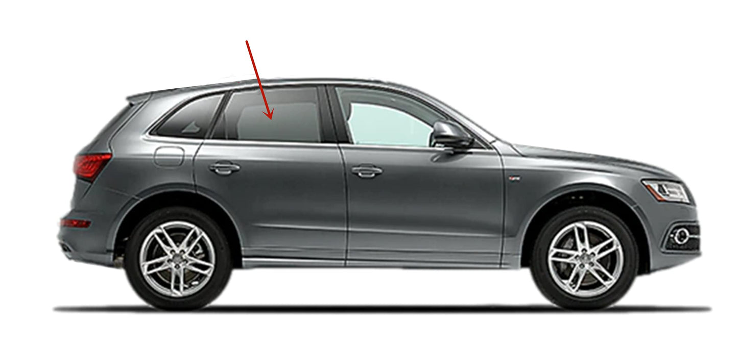 Passenger Right Side Rear Door Window Door Glass Compatible with Audi Q5 / SQ5 2009-2017 Models