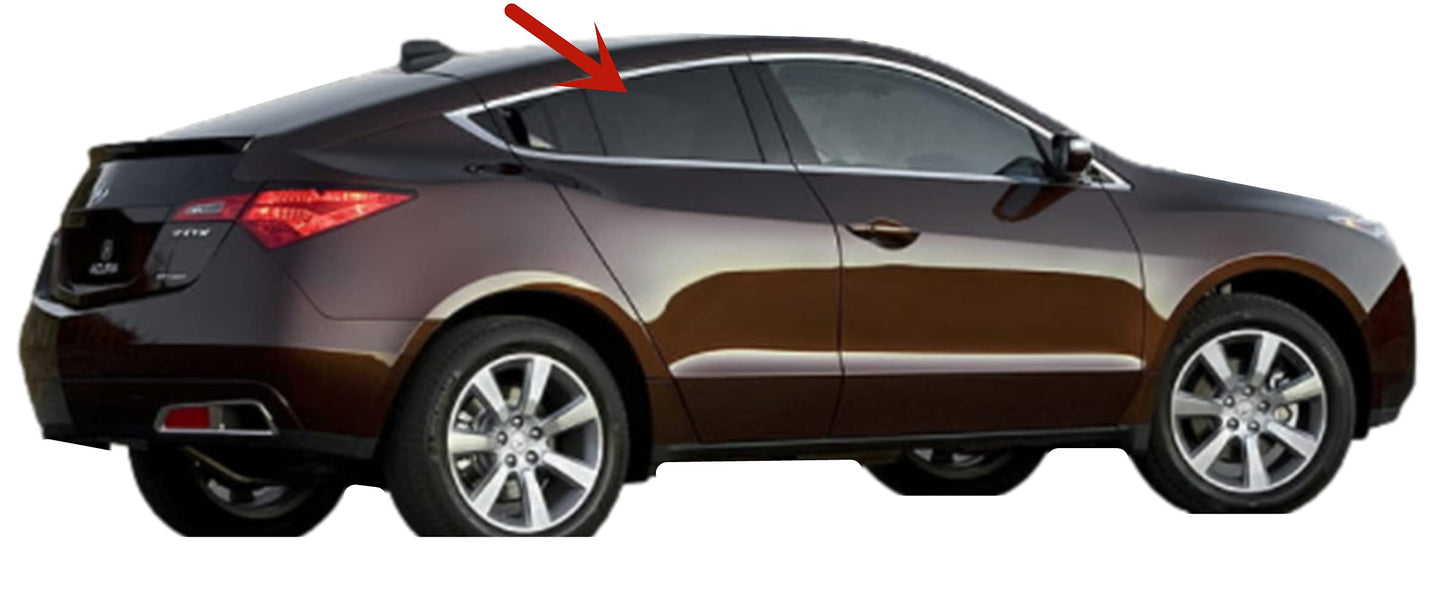 Passenger Right Side Rear Door Window Door Glass Compatible with Acura ZDX 2010-2013 Models