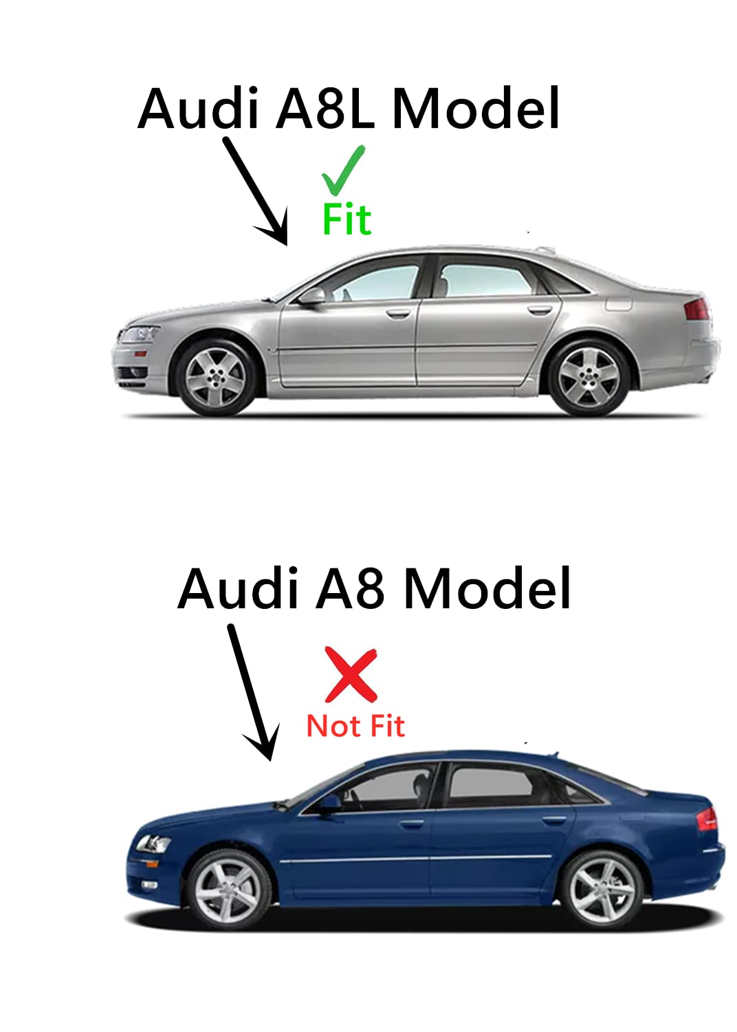 Laminated Driver Left Side Rear Door Window Door Glass Compatible with Audi A8L 2004-2010 Models (Only For A8L Long Wheel Base)