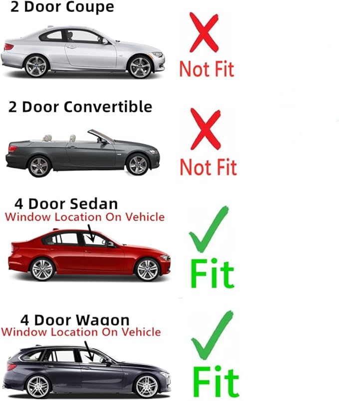Passenger Right Side Front Door Window Glass Compatible with BMW ActiveHybrid 3 & 320i & 330i & 330e & 335i & 340i 2012-2020 / M3 2015-2018 / 328d & 328i 2012-2018 4 Door Sedan & Wagon Models