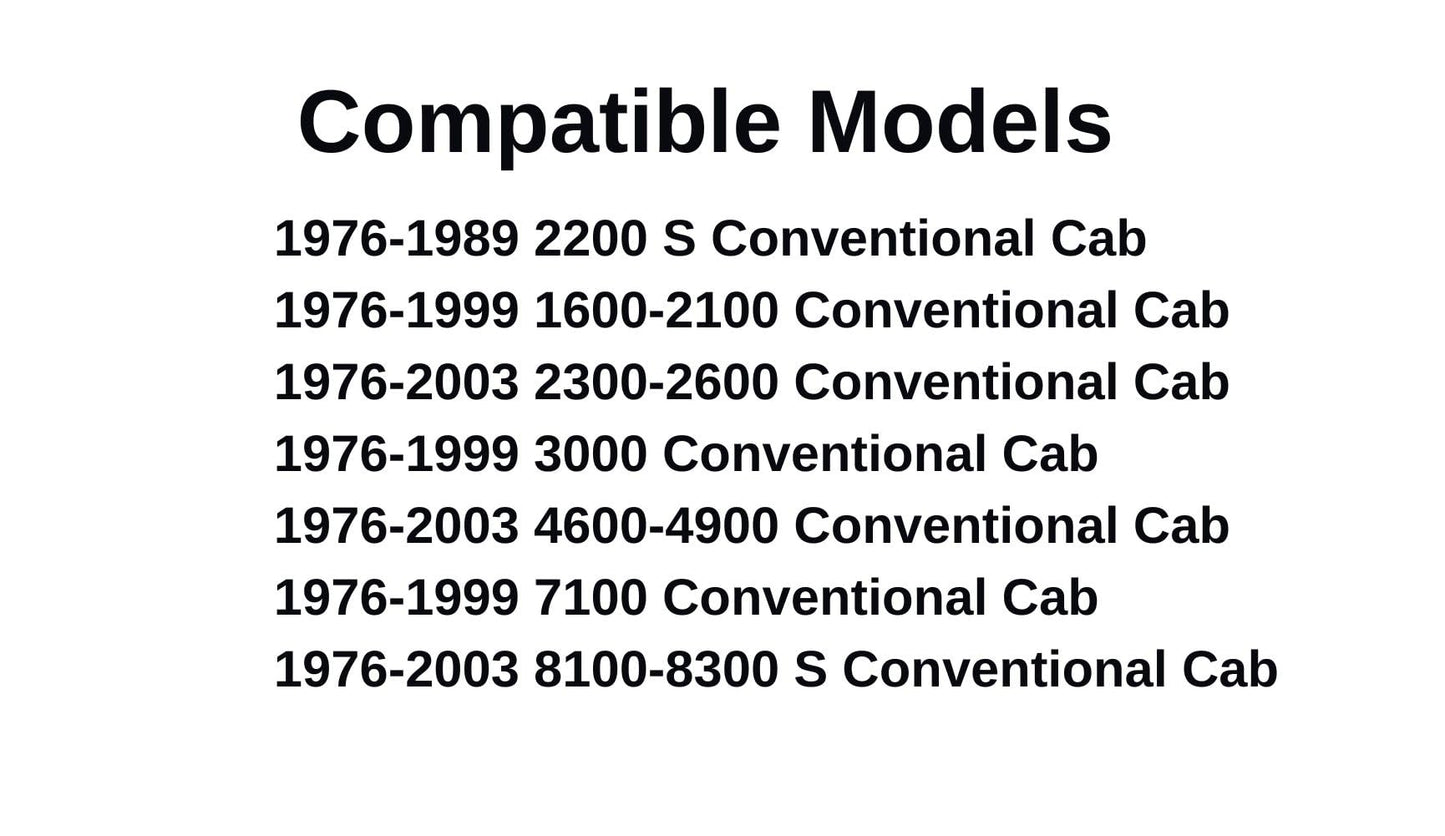 Front Door Window Door Glass Compatible with 1976-2003 Navistar 2200 1600-2100 2300-2600 3000 4600-4900 7100 8100-8300 Conventional Cab