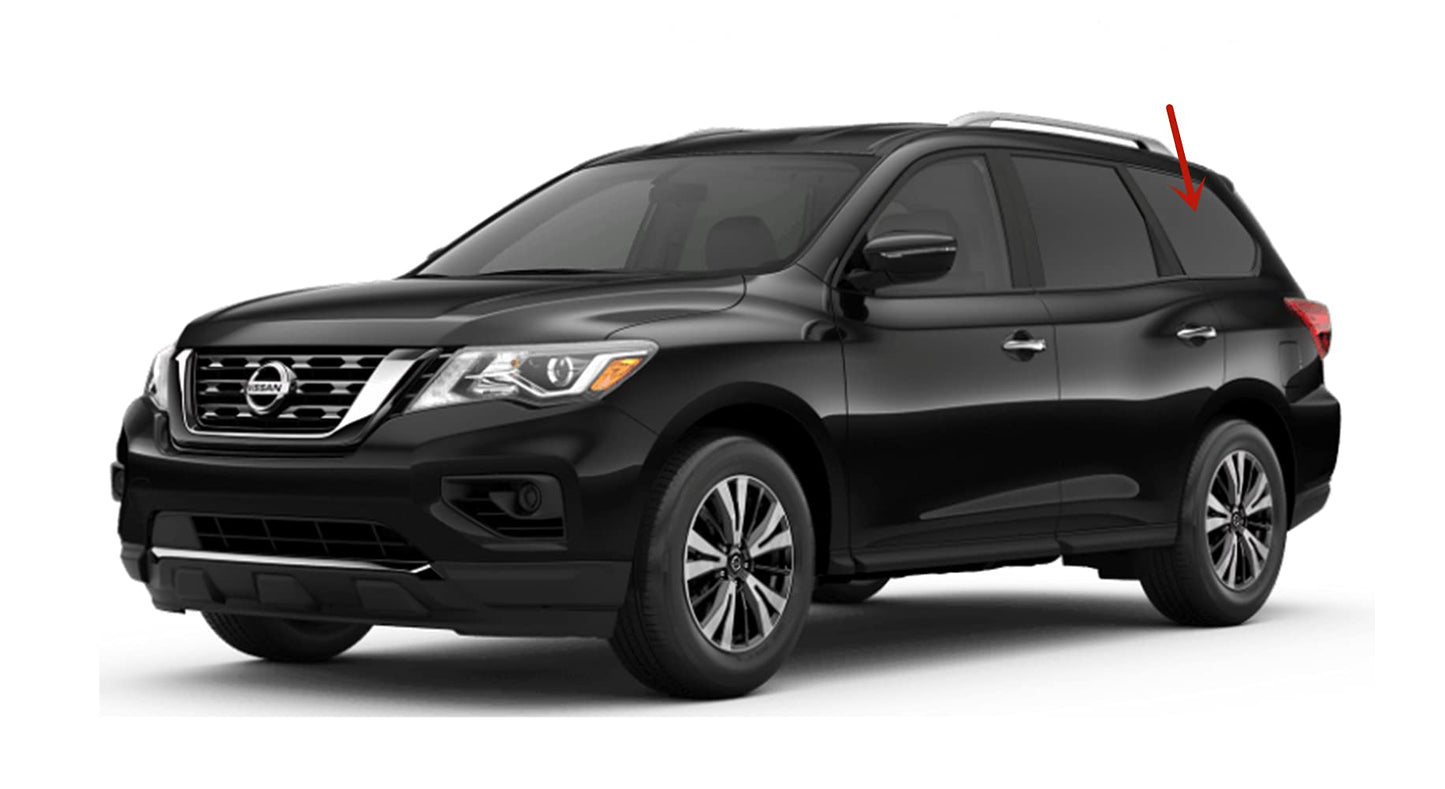 OEM Driver Left Side Rear Quarter Window Quarter Glass Compatible with Nissan Pathfinder 2013-2020 Models