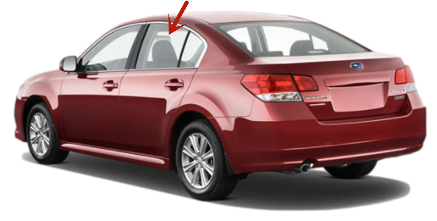 Driver Left Side Rear Door Window Door Glass Compatible with Subaru Legacy 4 Door Sedan 2010-2014 Models