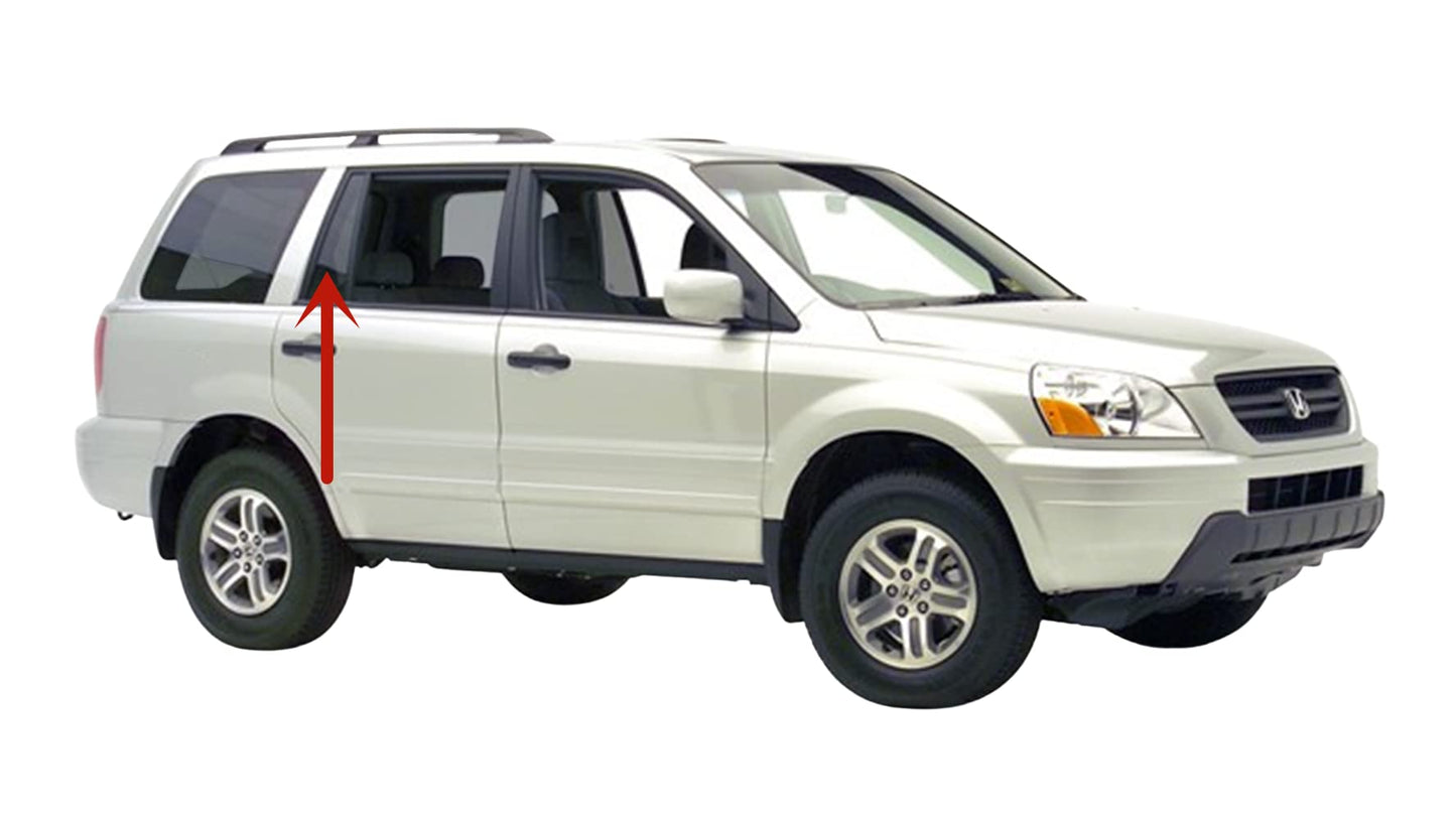 Passenger Right Side Rear Vent Window Vent Glass Compatible with Honda Pilot 2003-2008 Models