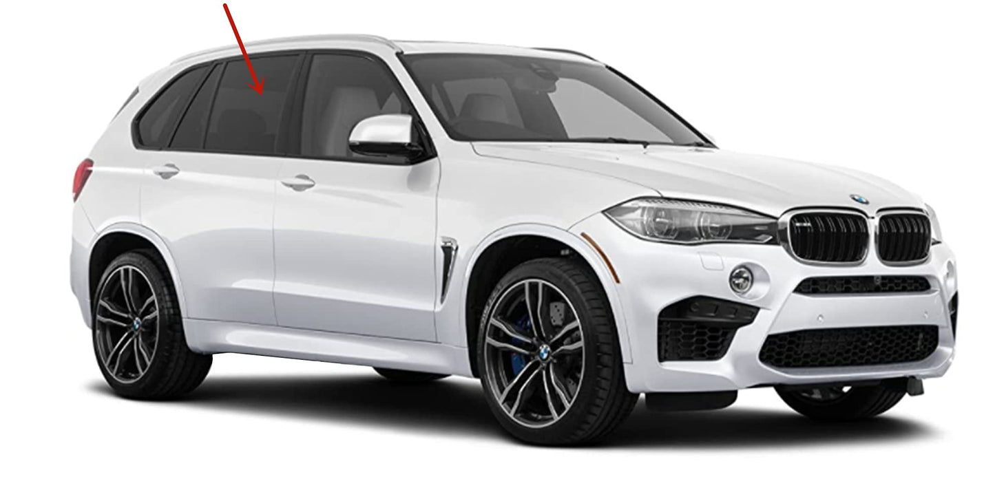 Passenger Right Side Rear Door Window Door Glass Compatible with BMW X5 2014-2018 Models
