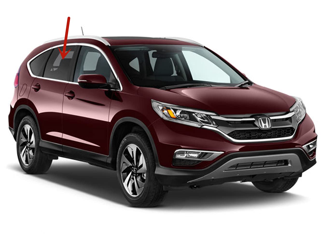 Passenger Right Side Rear Door Window Door Glass Compatible with Honda CR-V 2012-2016 Models