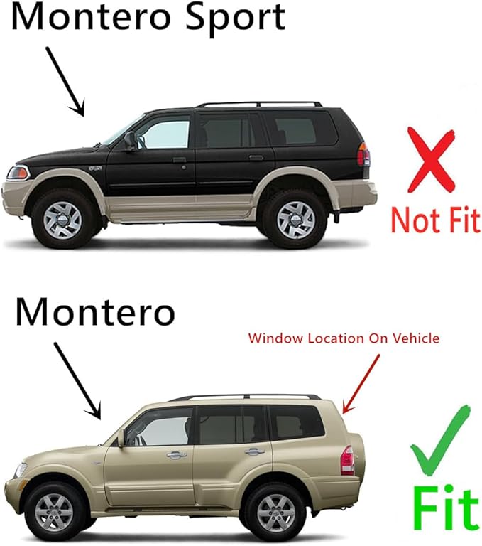 Stationary Heated Back Window Back Glass Compatible with Mitsubishi Montero 2001-2006 Models