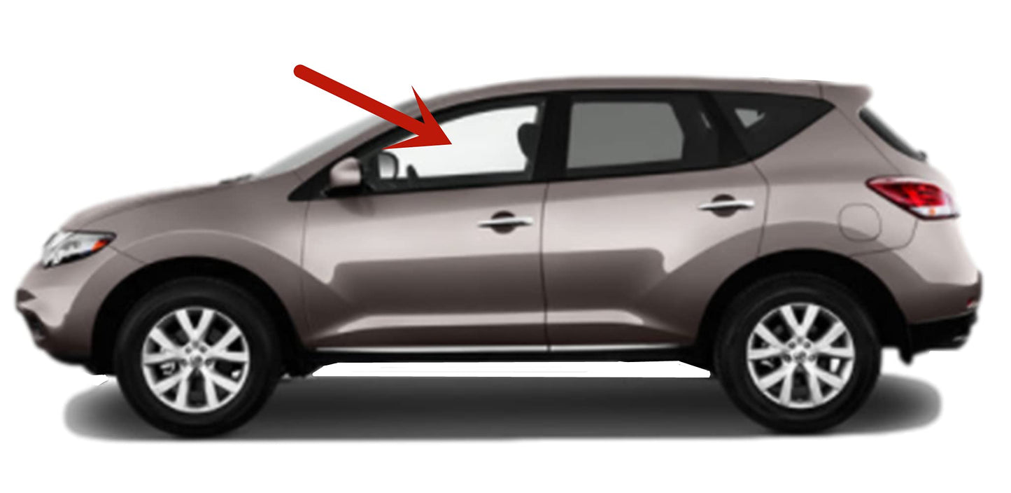 Driver Left Side Front Door Window Door Glass Compatible with Nissan Murano 2009-2014 Models