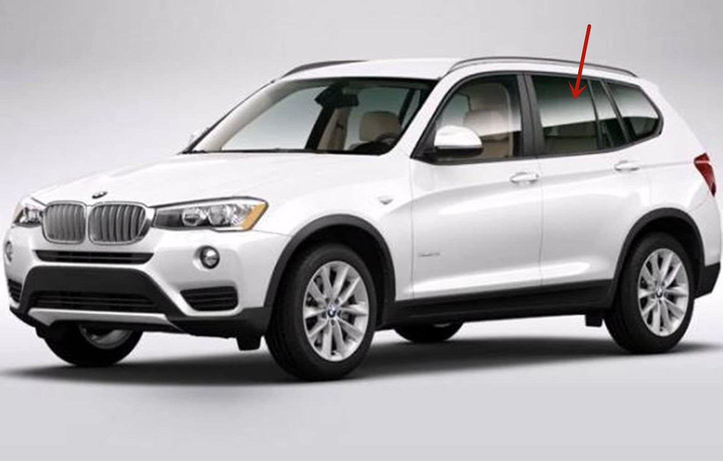 Privacy Driver Left Side Rear Door Window Door Glass Compatible with BMW X3 2013-2017 Models