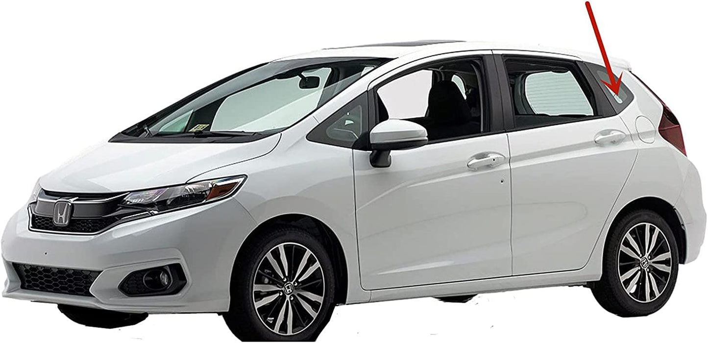 Driver Left Side Rear Quarter Window Quarter Glass Compatible with Honda Fit 2015-2020 Models