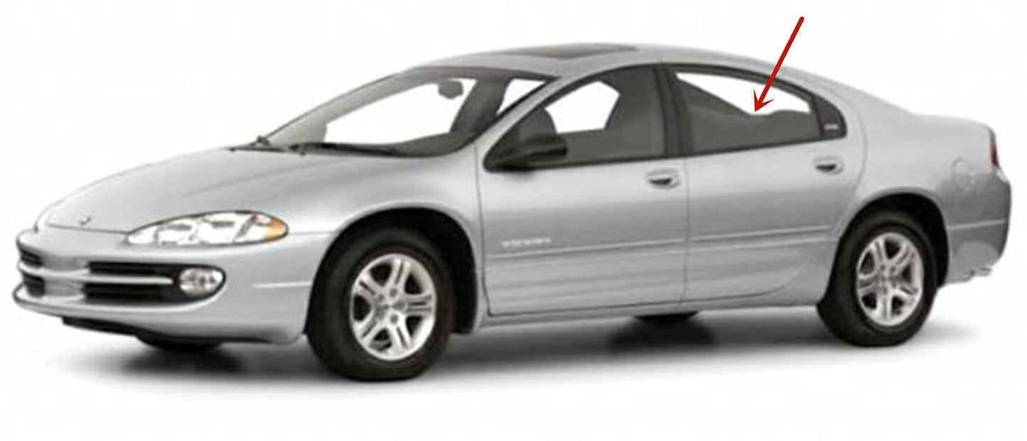 Driver Left Side Rear Door Window Door Glass Compatible with Dodge Intrepid 4 Door Sedan 1998-2000 Models