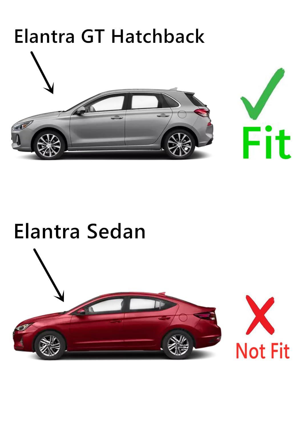 Tempered Driver Left Side Front Door Window Glass Compatible with Elantra GT 2018-2020 Models