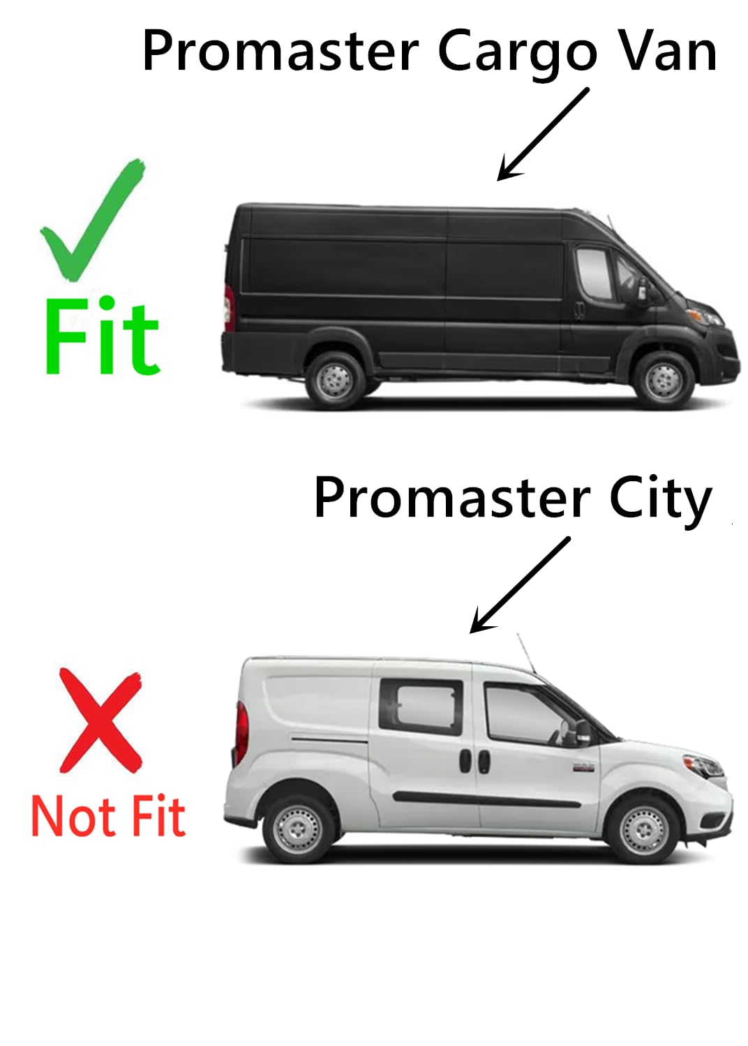 Stationary Back Window Back Glass Driver Left Side Compatible with Ram Promaster 1500 2500 3500 Cargo Van 2014-2025 Models (Not For Promaster City Van)