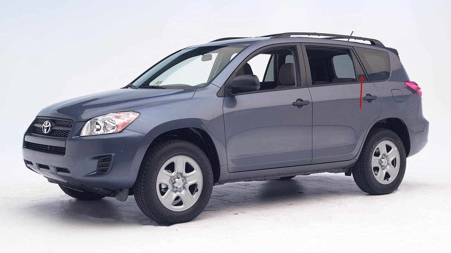 Driver Left Side Rear Vent Window Vent Glass Compatible with Toyota RAV4 2006-2012 4 Door Models