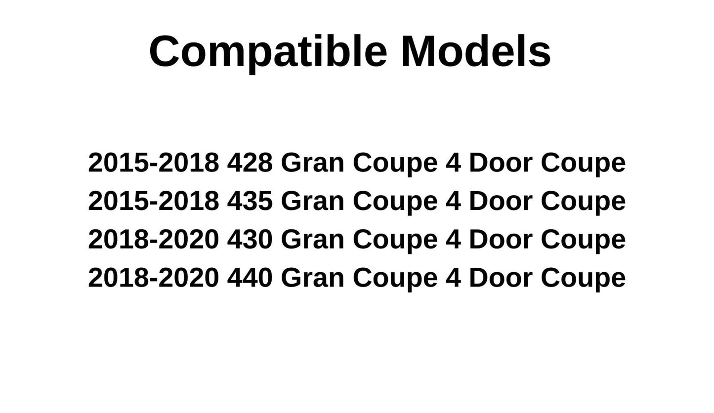 Driver Left Side Rear Door Window Door Glass Compatible with BMW 428i Gran Coupe / 430i Gran Coupe / 435i Gran Coupe / 440i Gran Coupe 2015-2020 Models