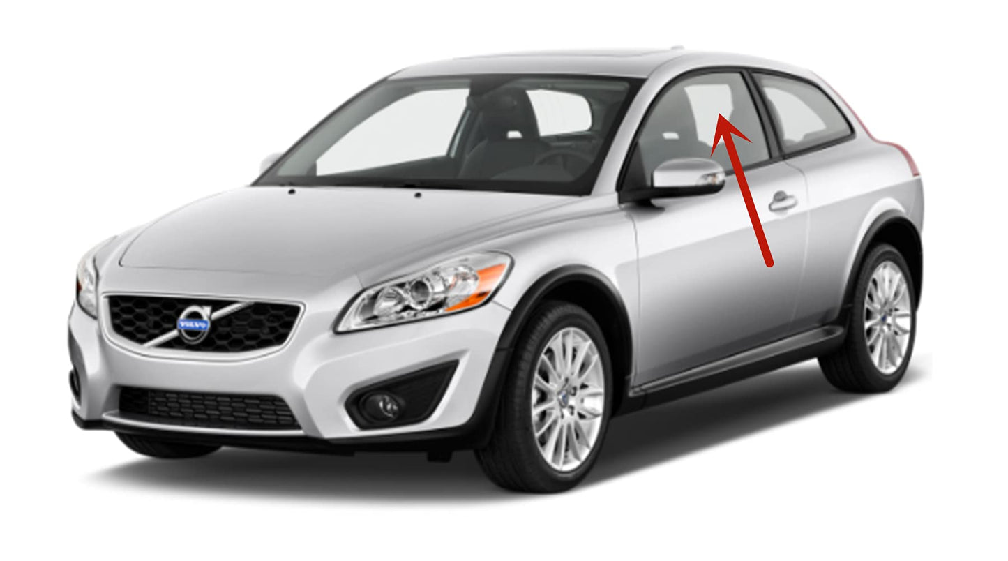 Driver Left Side Door Window Door Glass Compatible with Volvo C30 2 Door Hatchback 2008-2013 Models