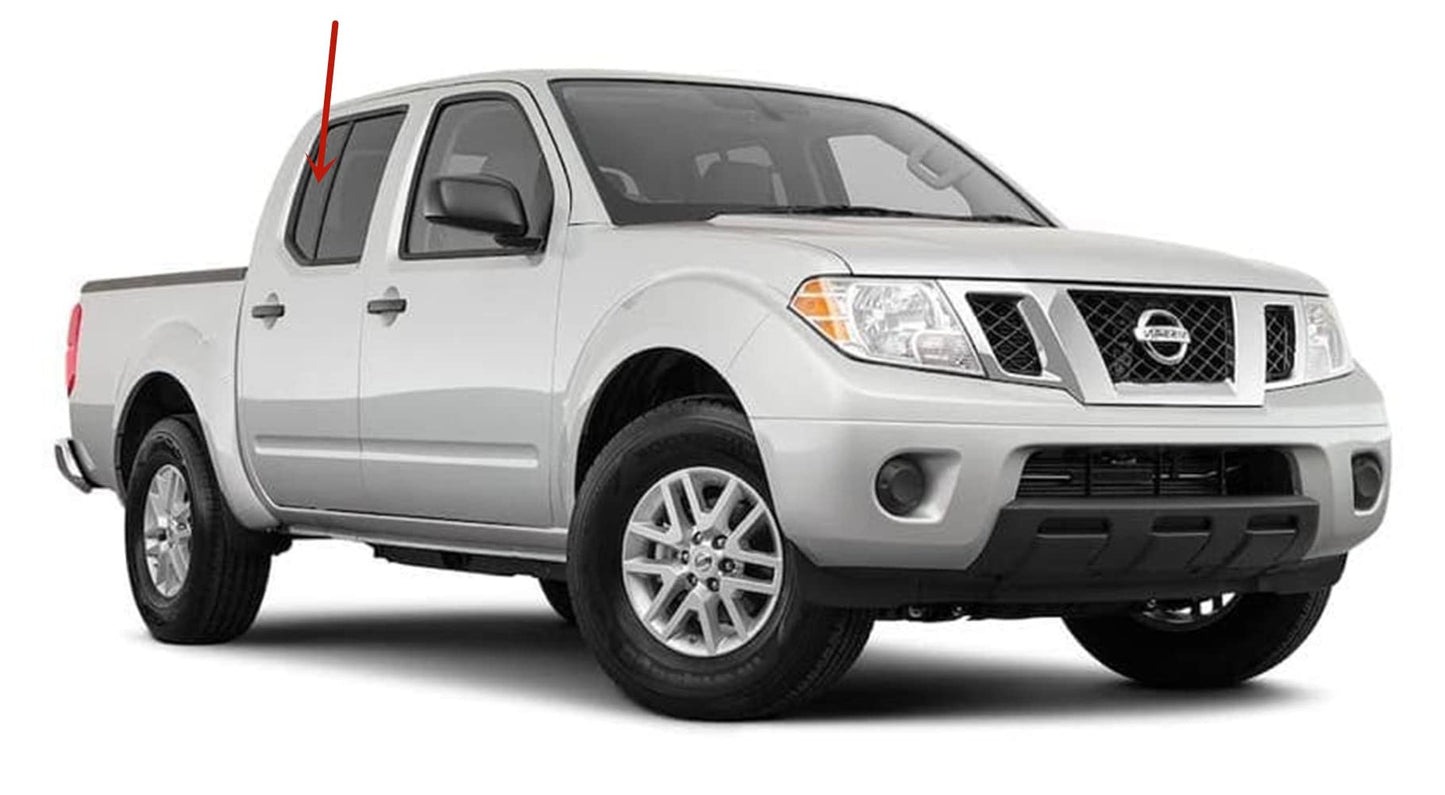 Passenger Right Side Rear Vent Glass Vent Window Compatible with Nissan Frontier 4 Door Crew Cab 2005-2021 Models