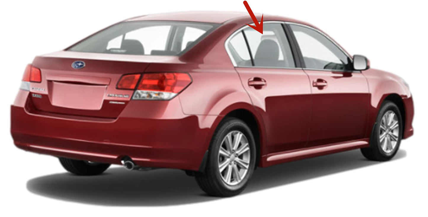 Passenger Right Side Rear Door Window Door Glass Compatible with Subaru Legacy 4 Door Sedan 2010-2014 Models