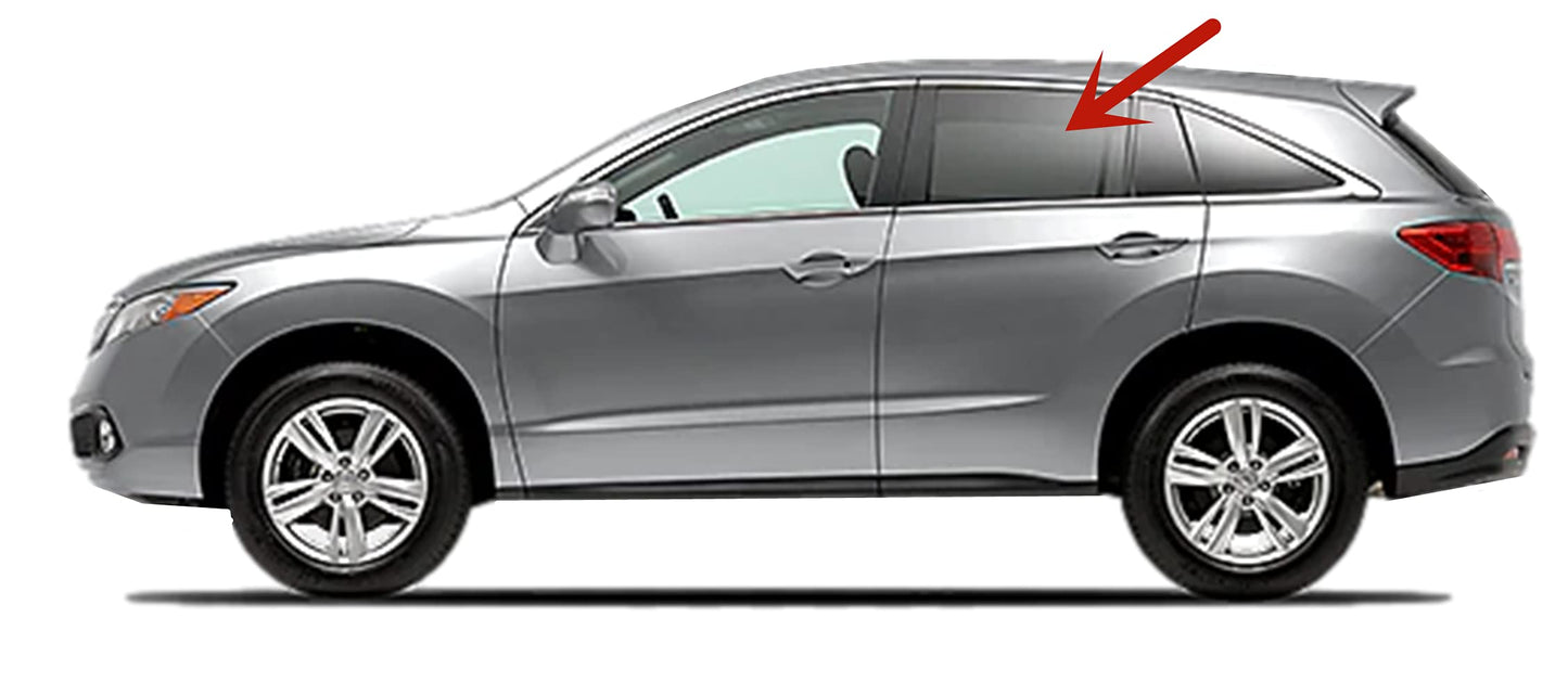 Driver Left Side Rear Door Window Door Glass Compatible with Acura RDX 2013-2018 Models