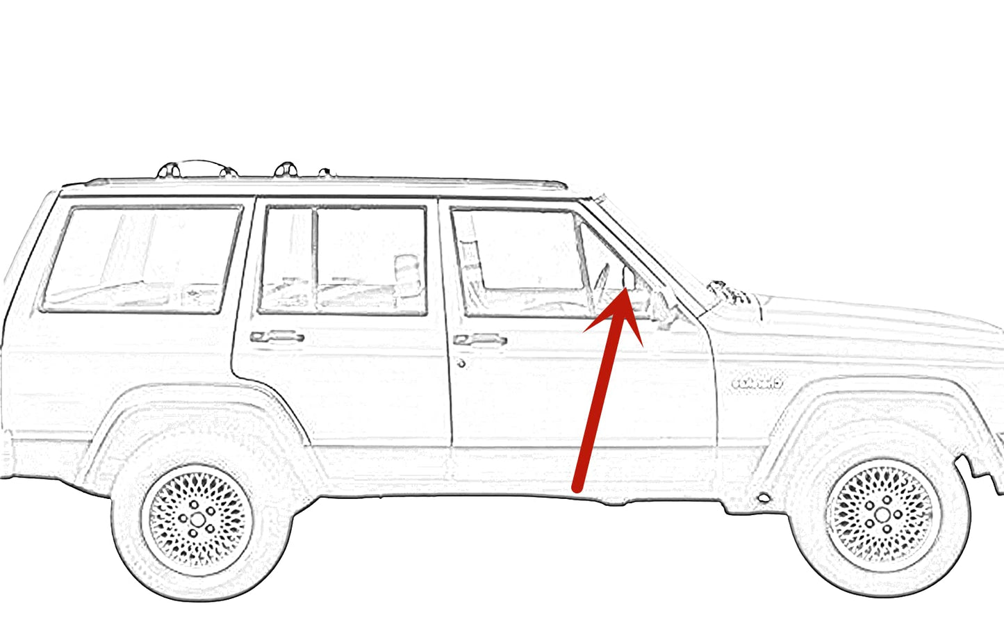Movable Passenger Right Side Front Vent Window Vent Glass Compatible with Comanche Pickup/Jeep Cherokee 1991-1994 Models