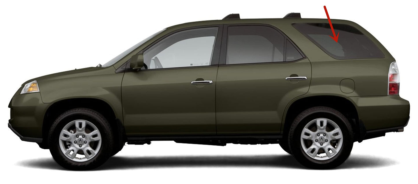 Driver Left Side Quarter Window Quarter Glass Compatible with Acura MDX 2001-2006 Models