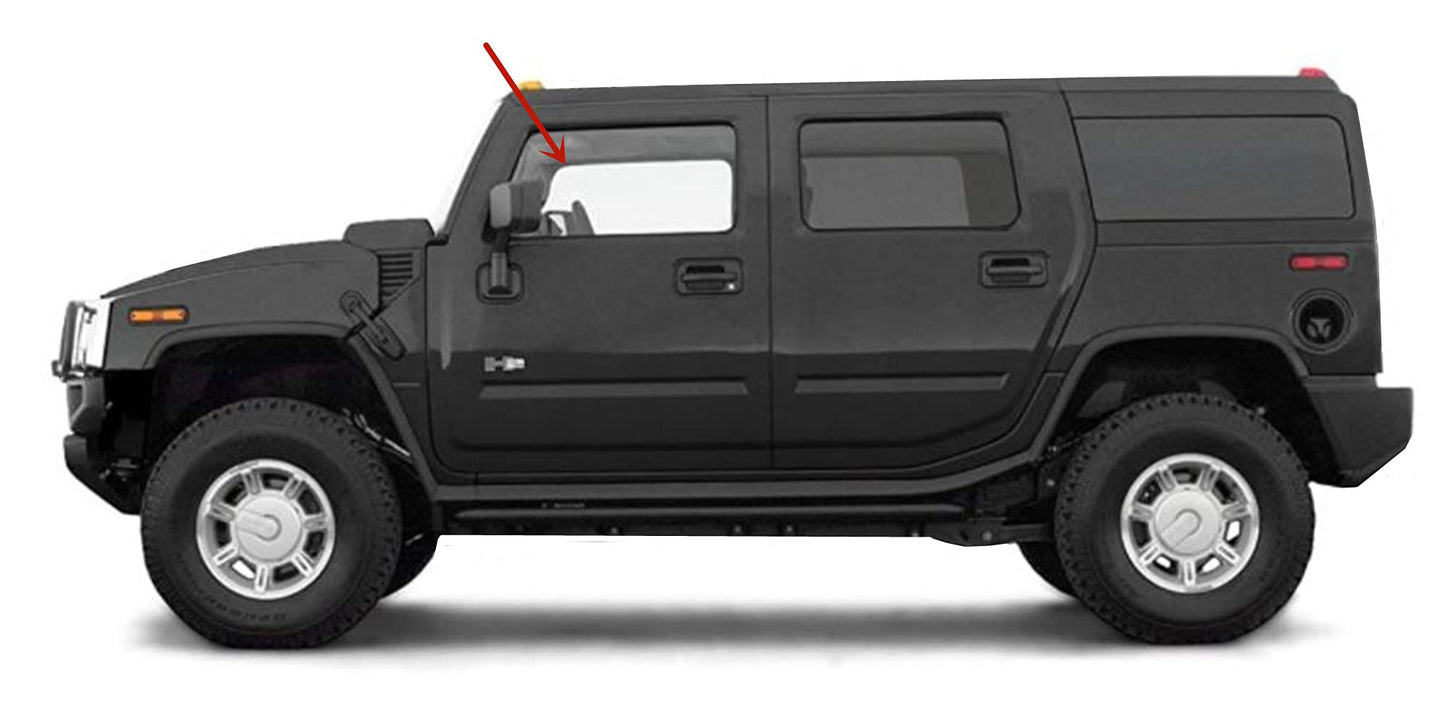 Driver Left Side Front Door Window Door Glass Compatible with Hummer H2 2003-2010 Models