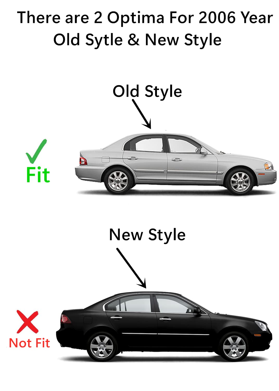 Passenger Right Side Front Door Window Door Glass Compatible with Kia Optima 4 Door Sedan 2002-2006 Models