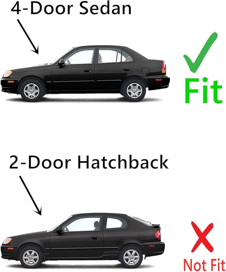 Driver Left Side Front Door Window Door Glass Compatible with Hyundai Accent/Dodge Verna 2000-2005 4 Door Models