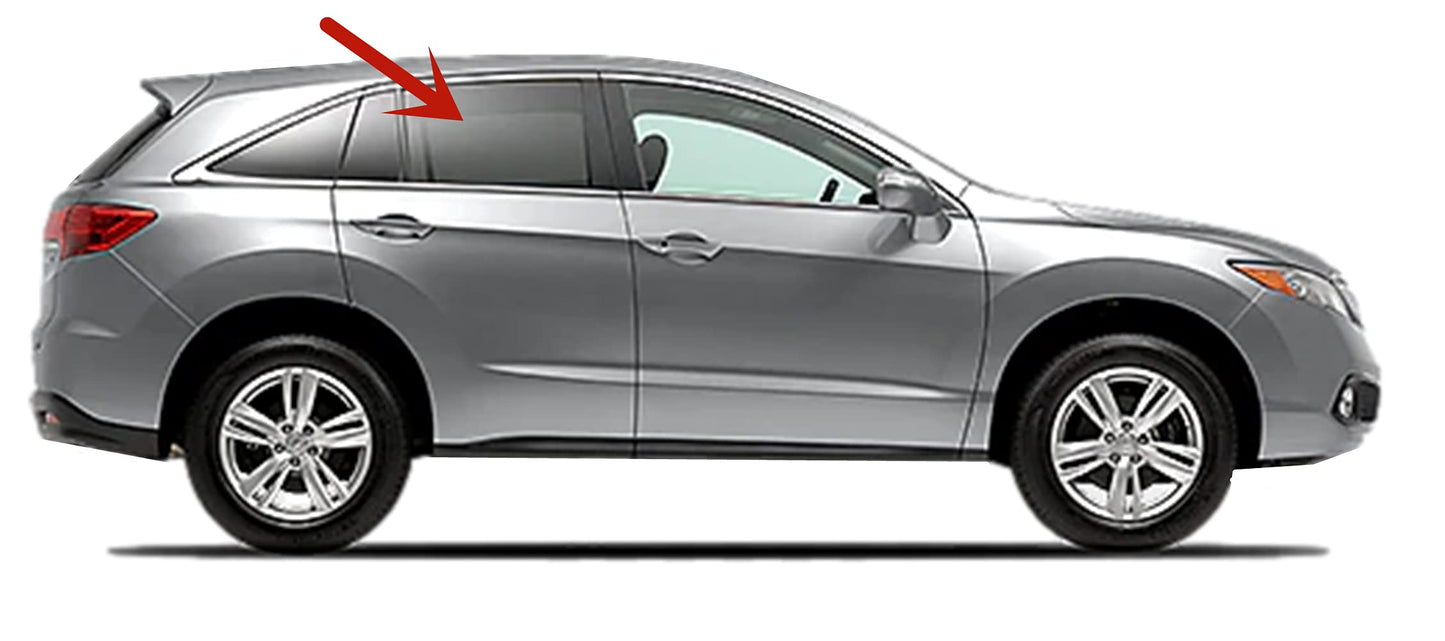 Passenger Right Side Rear Door Window Door Glass Compatible with Acura RDX 2013-2018 Models