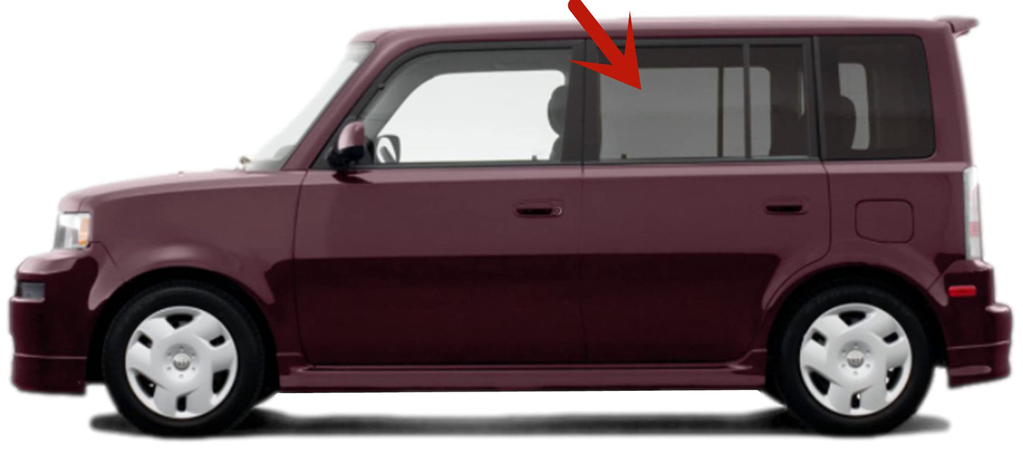 Driver Left Side Rear Door Window Door Glass Compatible with Scion XB 4 Door Hatchback 2004-2007 Models