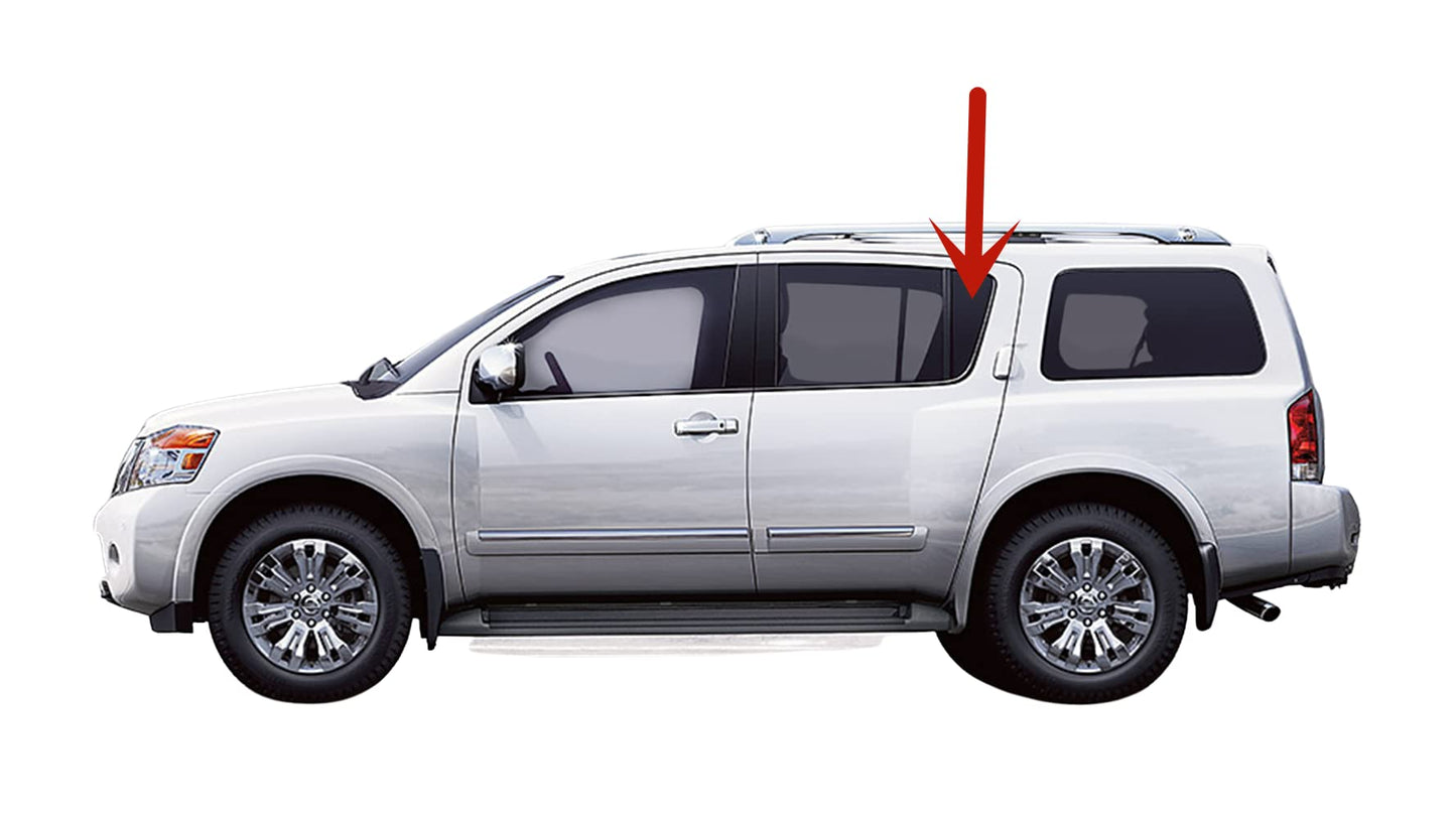 Driver Left Side Rear Vent Window Vent Glass Compatible with Infiniti QX56 2004-2010 Models