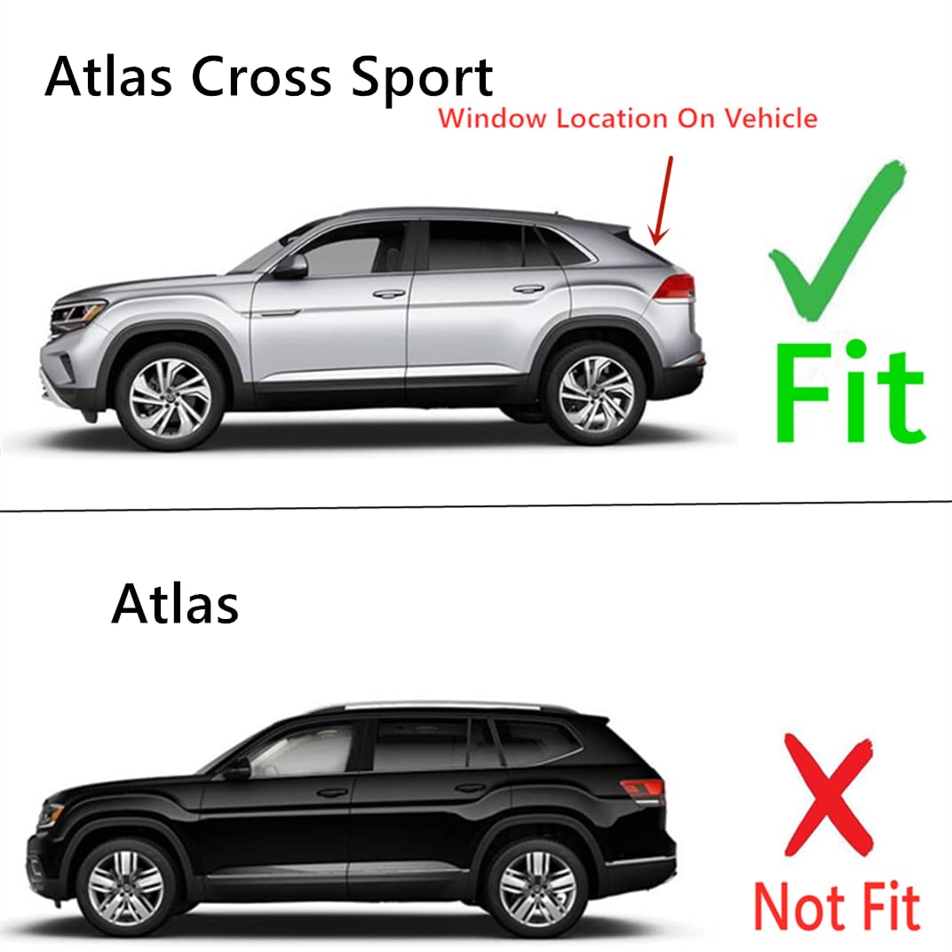 Heated Rear Back Tailgate Window Back Glass Compatible with Volkswagen Atlas Cross Sport 2020-2025 Models