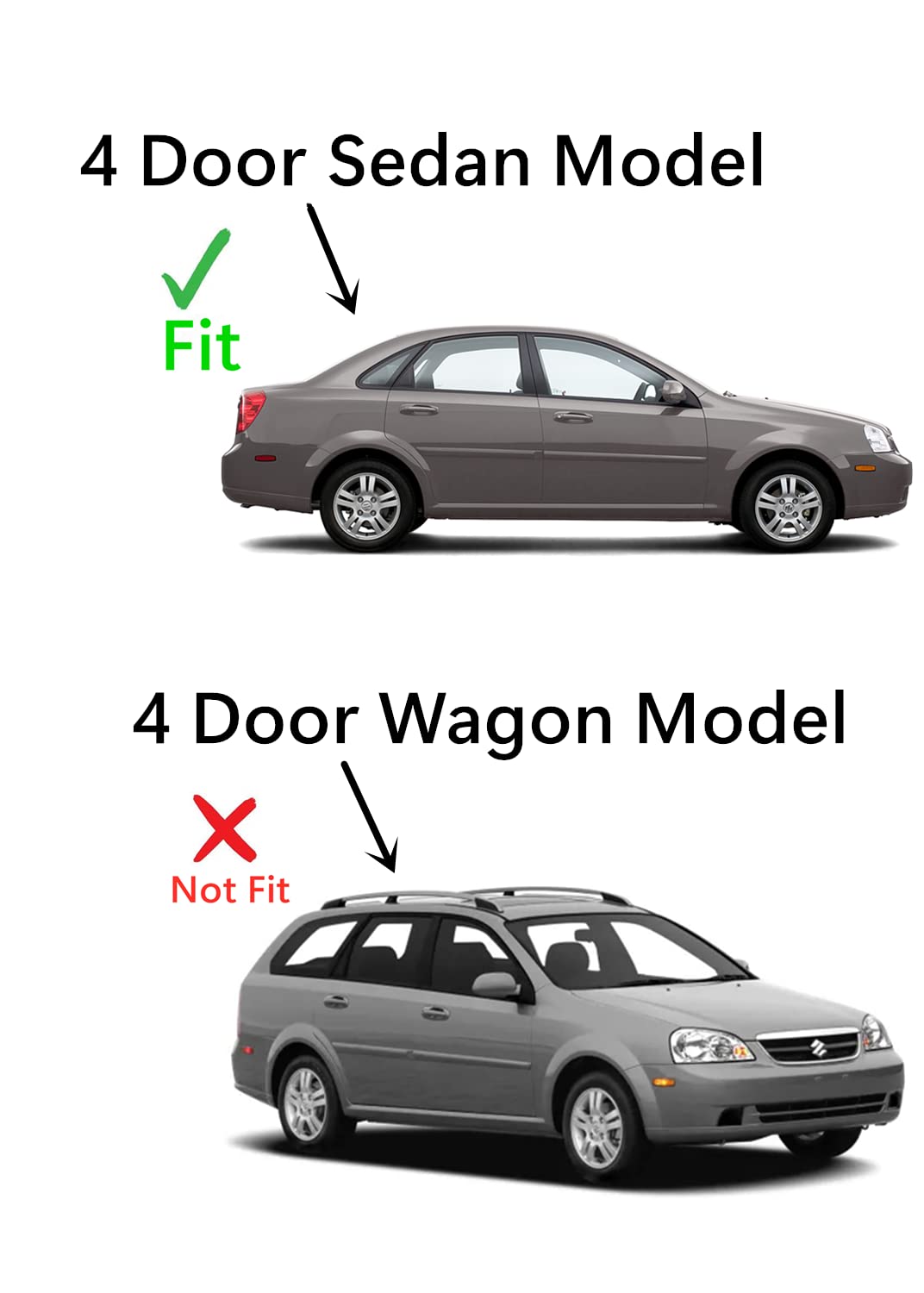 Tempered Passenger Right Side Front Door Window Door Glass Compatible with Suzuki Forenza 4 Door Sedan 2004-2010 Models