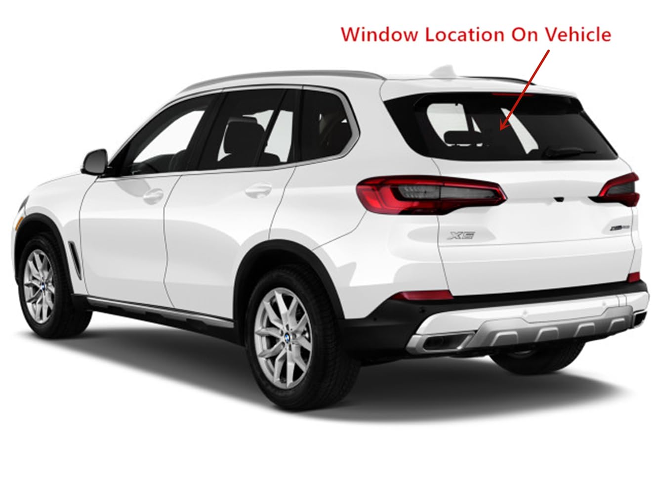 Back Tailgate Window Heated Back Glass Clear Compatible with BMW X5 2019-2025 Models