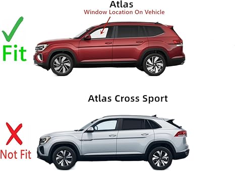 Driver Left Side Front Door Window Door Glass Compatible with Volkswagen Atlas 2018-2025 Models