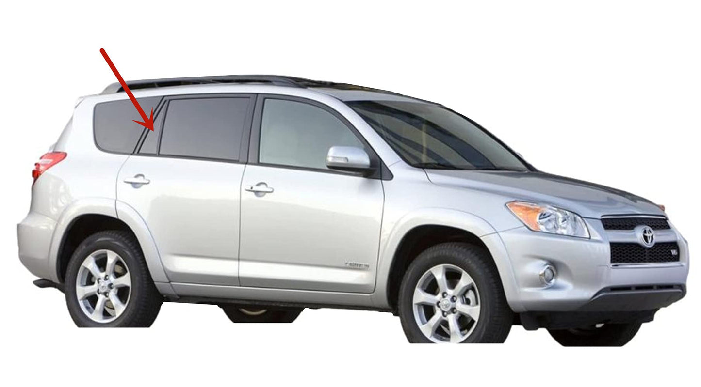 Passenger Right Side Rear Vent Window Vent Glass Compatible with Toyota RAV4 2006-2012 4 Door Models